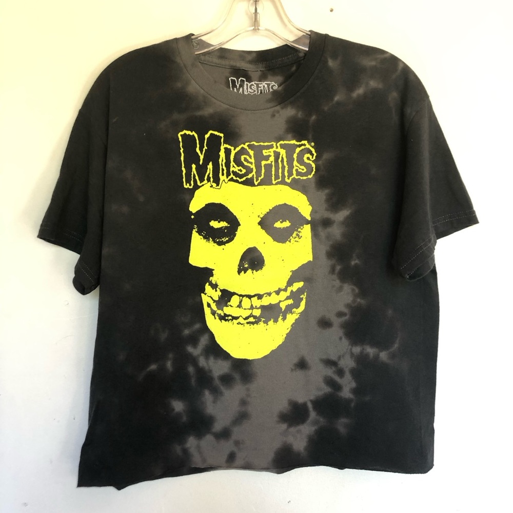 Misfits Punk Rock Band Crop Tie Dye T Shirt